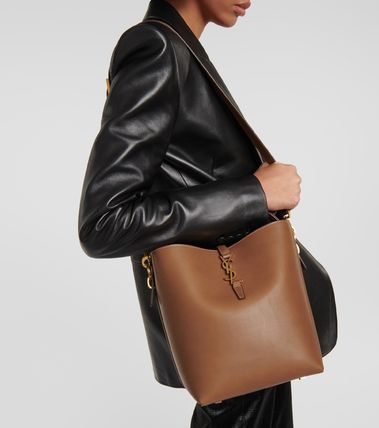 Saint Laurent Plain Leather Logo Shoulder Bags - Image 2