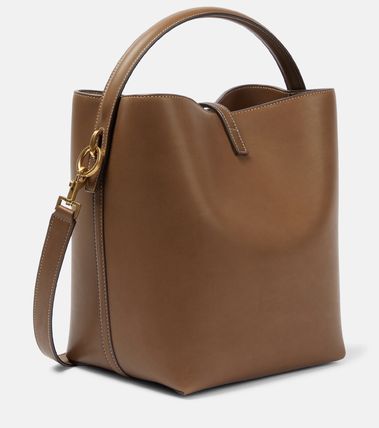Saint Laurent Plain Leather Logo Shoulder Bags - Image 4