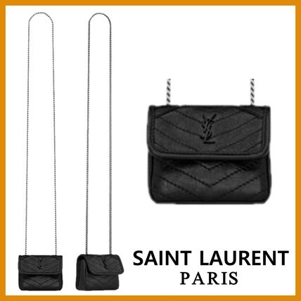 Saint Laurent Niki Casual Style Chain Leather Party Style Elegant Style (7108440EN041000)