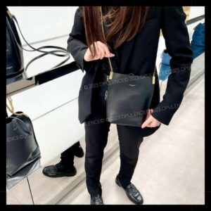 Saint Laurent Casual Style Calfskin Plain Leather Elegant Style (65499011C0W1000)