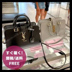 Saint Laurent CABAS Casual Style 2WAY Plain Leather Party Style Elegant Style (568853)