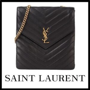 Saint Laurent Casual Style Street Style Logo Shoulder Bags