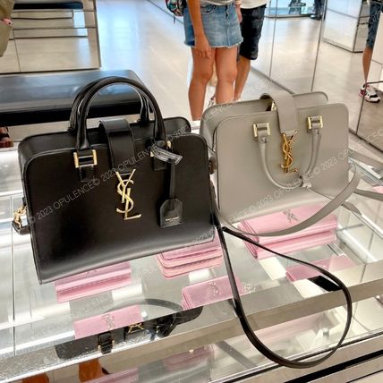 Saint Laurent CABAS Casual Style 2WAY Plain Leather Party Style Elegant Style (568853) - Image 2