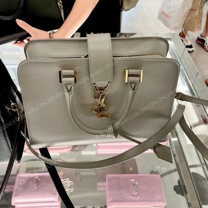 Saint Laurent CABAS Casual Style 2WAY Plain Leather Party Style Elegant Style (568853) - Image 3