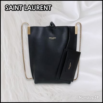Saint Laurent Casual Style Street Style Plain Leather Party Style