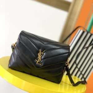 YSL LOULOU TOY STRAP BAG IN MATELASS? Y LEATHER 467072 20CM top quality