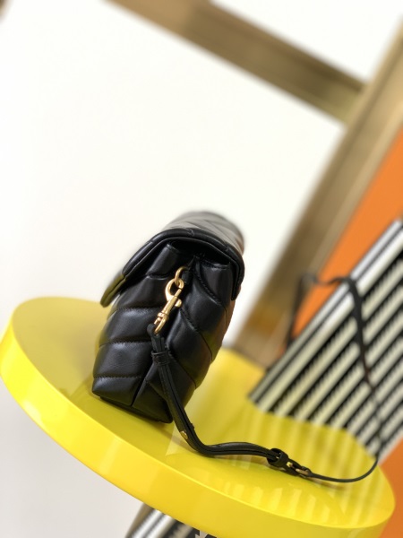 YSL LOULOU TOY STRAP BAG IN MATELASS? Y LEATHER 467072 20CM top quality - Image 3
