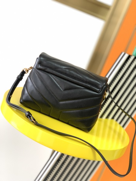 YSL LOULOU TOY STRAP BAG IN MATELASS? Y LEATHER 467072 20CM top quality - Image 5