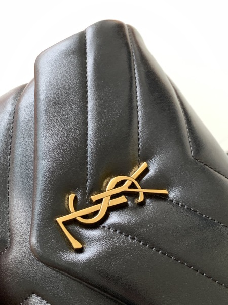 YSL LOULOU TOY STRAP BAG IN MATELASS? Y LEATHER 467072 20CM top quality - Image 6